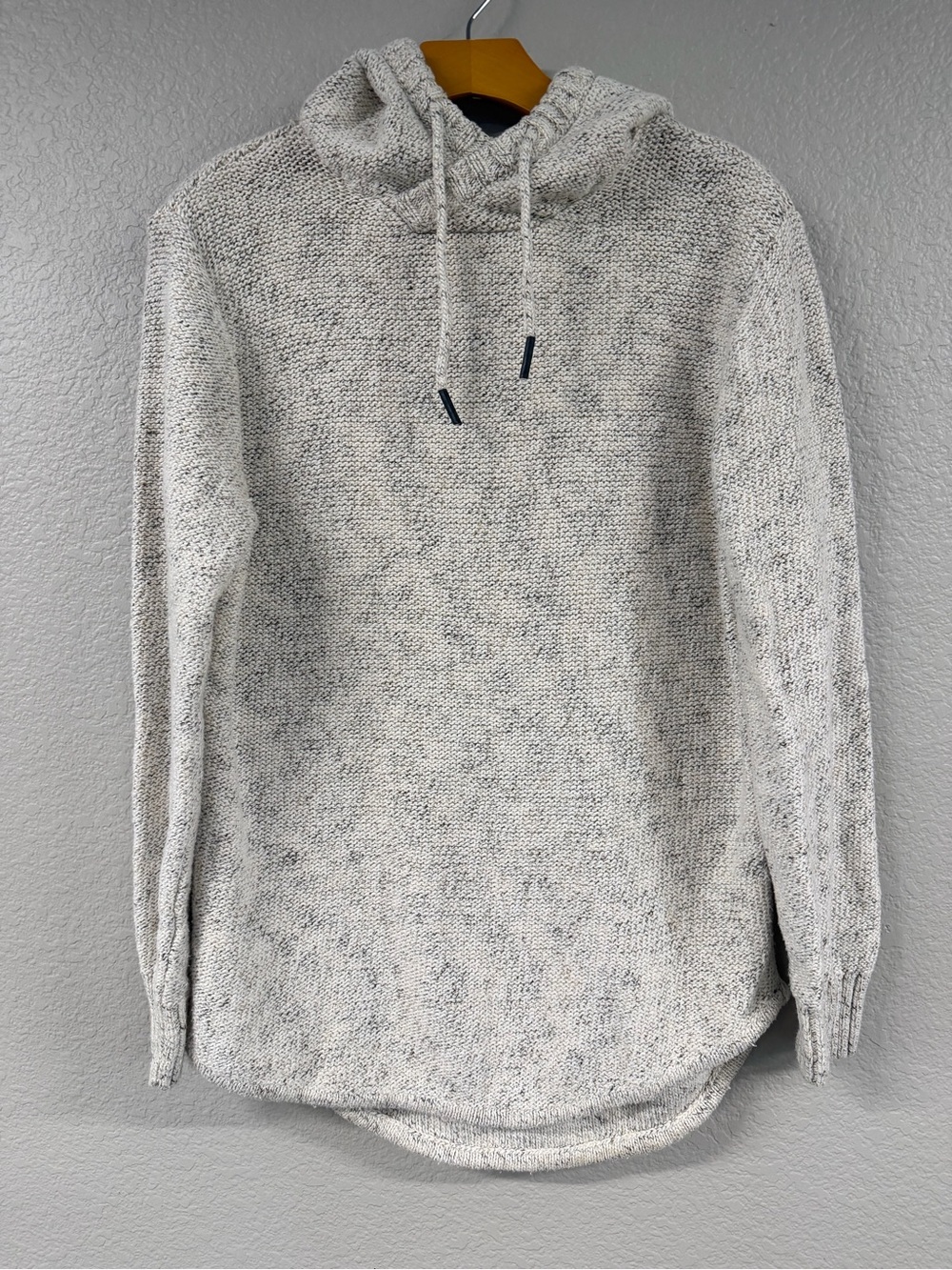 Women’s Birch Black Relaxed Hooded Knit Pullover Sweatshirt - Light Heather Gray